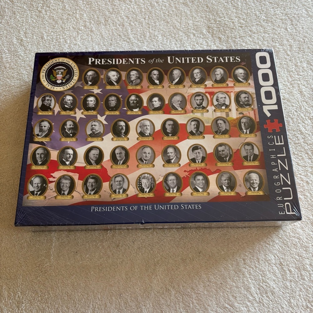 EUROGRAPHICS “PRESIDENTS OF THE UNITED STATES” 1000 PIECES JIGSAW PUZZLE SEALED